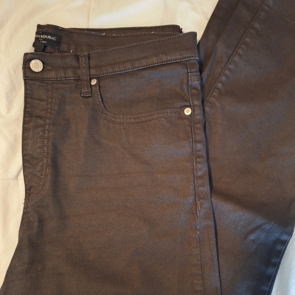 Banana Republic High Rise Jeans - Dark Brown